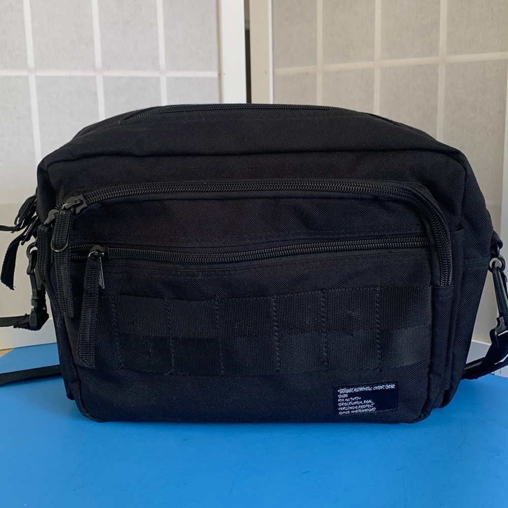 Stussy military style crossbody canvas bag preowned